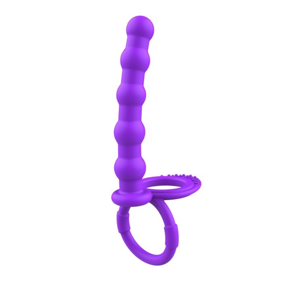 Beads With Cock Rings - Purple - image 7