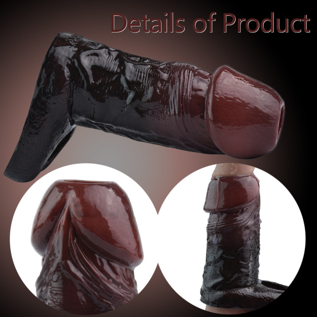 SensuSheath Realistic Black Big Penis Sleeve-WeLovePlugs