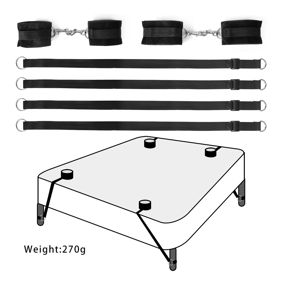 Bedroom Bondage Restraints Bdsm Kit Sex Toy - image 4