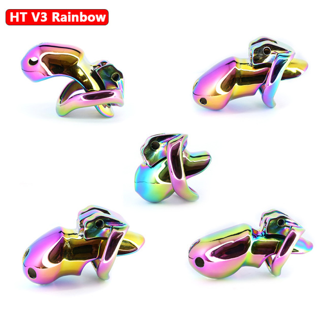 Rainbow HT-V3 Stainless Steel Male Chastity Device -WeLovePlugs