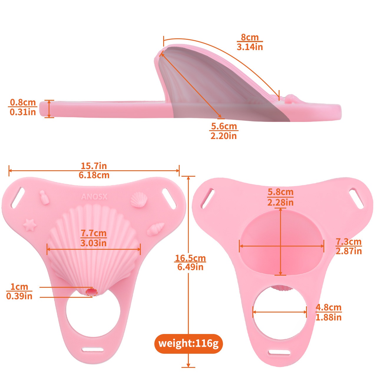 Shell-Style Wearable Silicone Chastity Cage Belt-WeLovePlugs