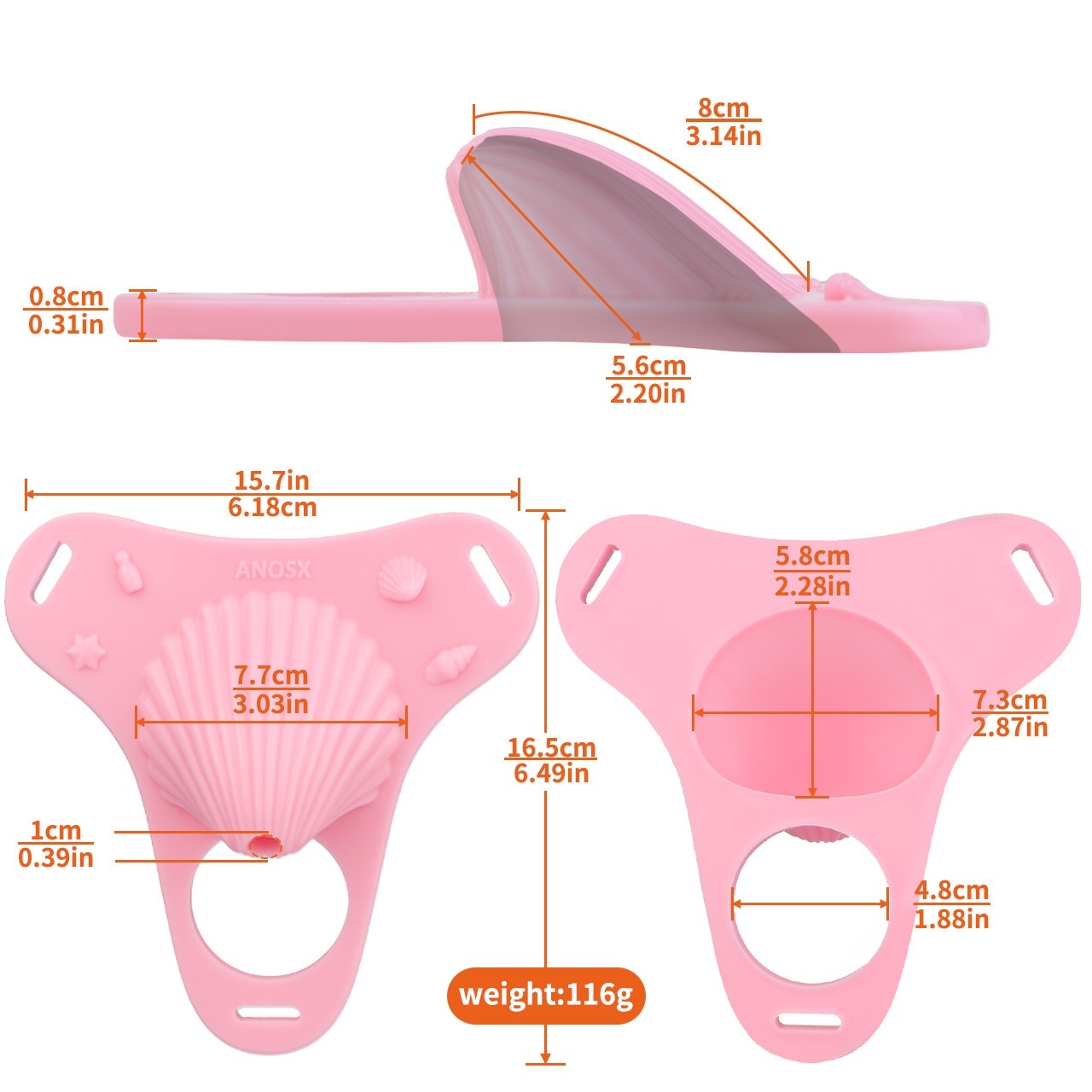 Shell-Style Wearable Silicone Chastity Cage Belt-WeLovePlugs