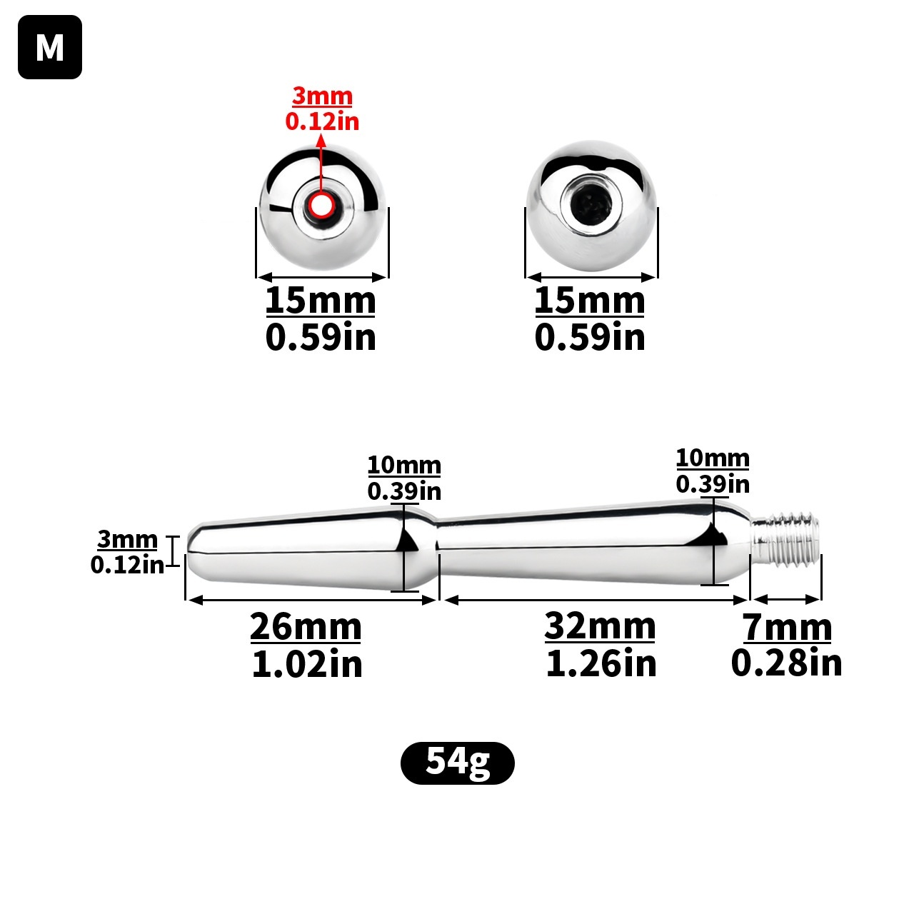Precision Hollow Urethral Soudning Penis Plug-WeLovePlugs