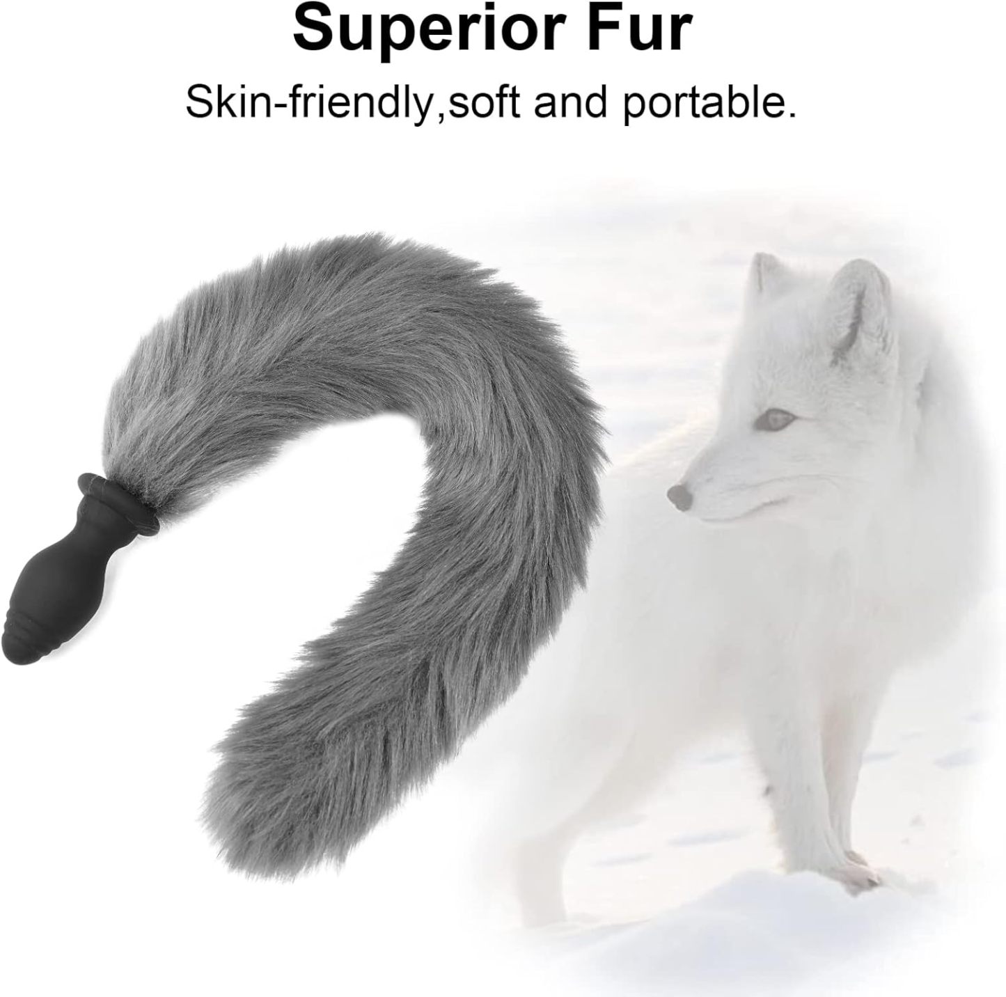 Multicolor Fox Tail Light Up Butt Plug with Remote