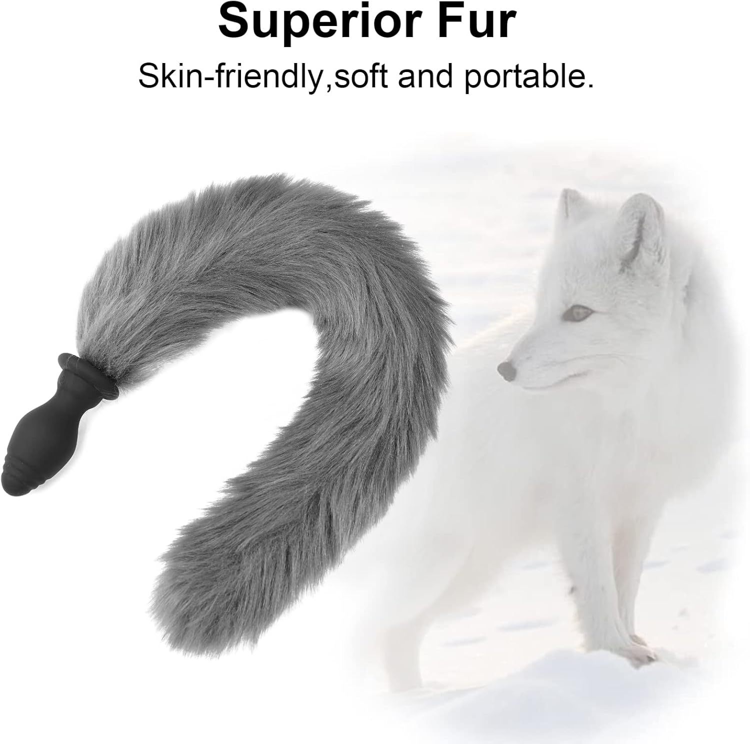 Multicolor Fox Tail Light Up Butt Plug with Remote