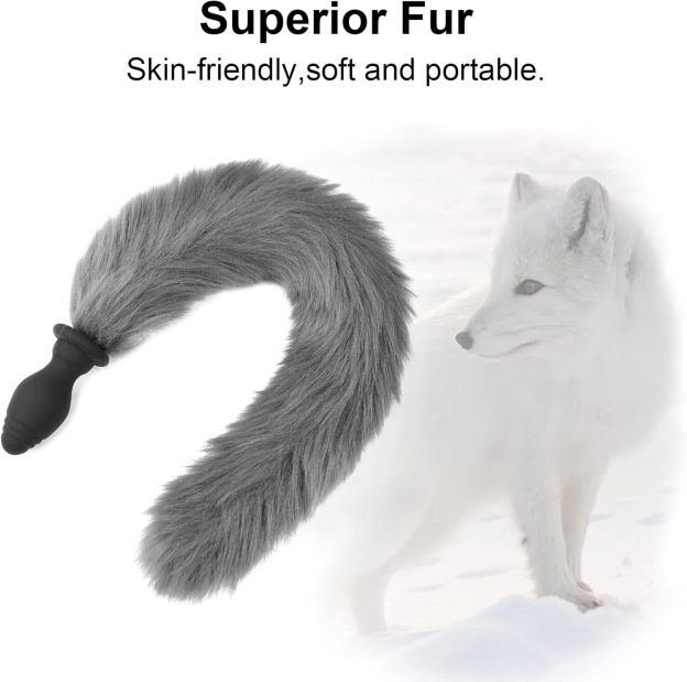 Multicolor Fox Tail Light Up Butt Plug with Remote 