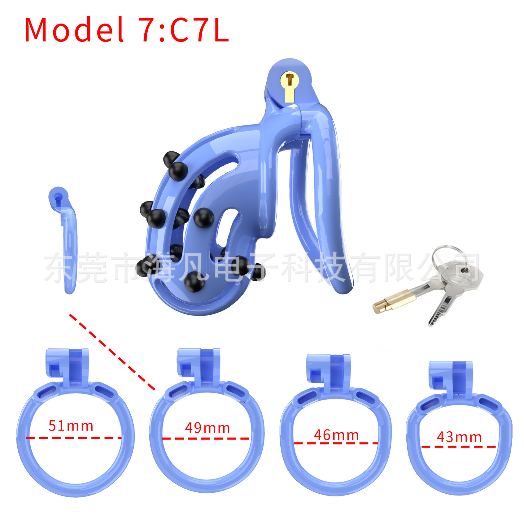 Cobra Chastity Cage with Spikes & 4 Rings -WeLovePlugs