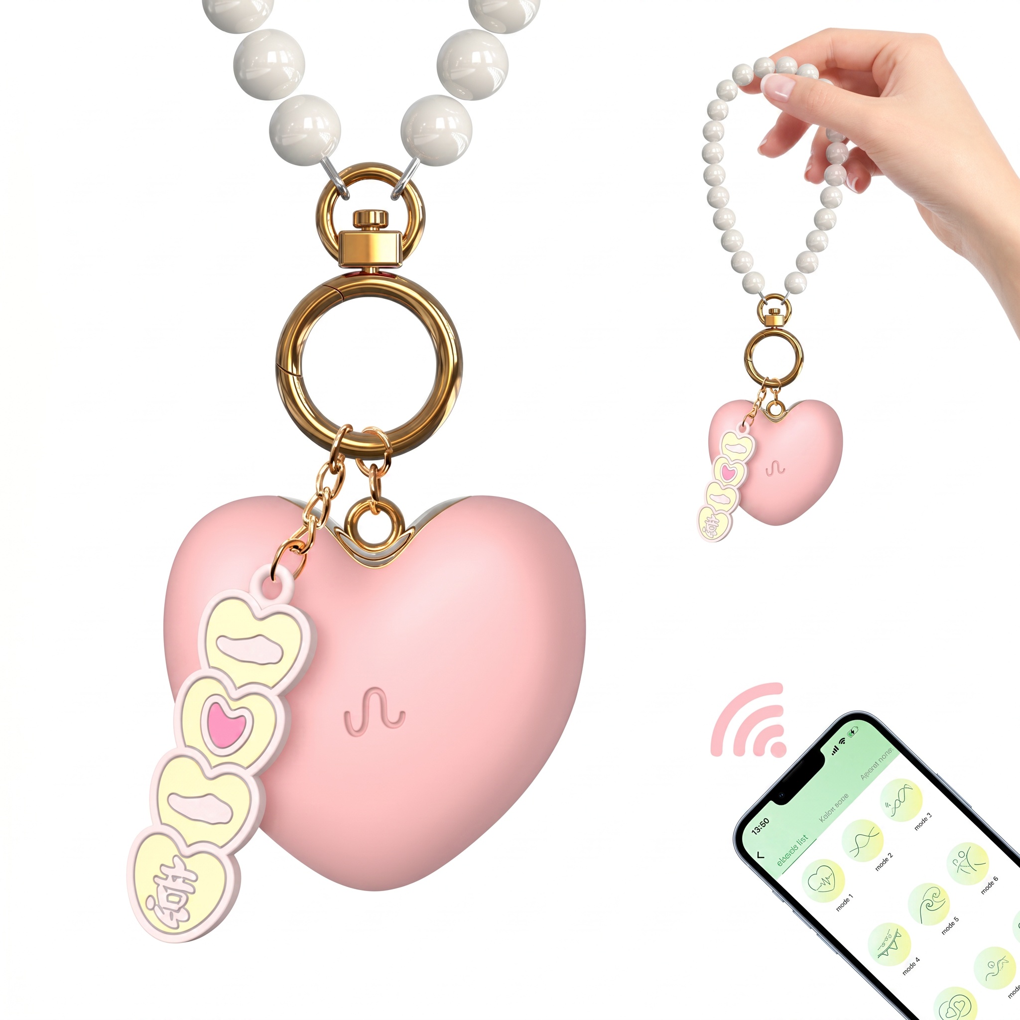 PearlCharm Heart Mini Vibrator - image 4