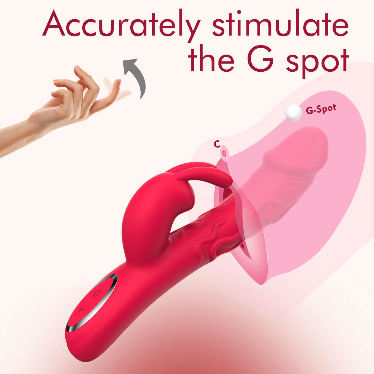 10-Mode Silicone Dual-Stimulation Rabbit Vibrator-WeLovePlugs