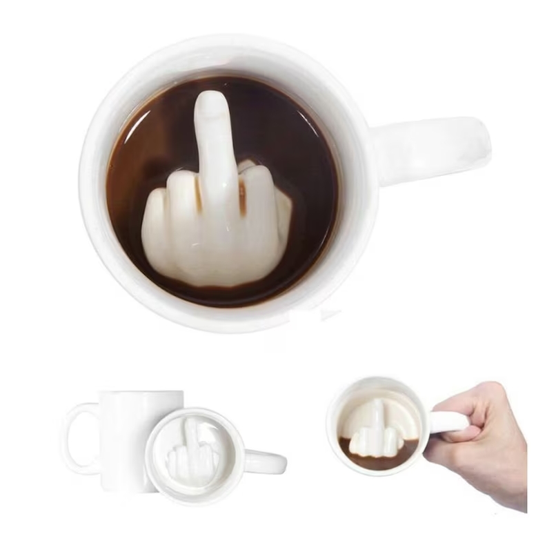 Middle Finger Mug Fxxk You Mug -WeLovePlugs