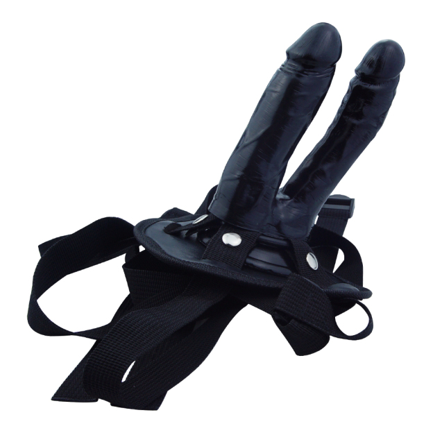 Realistic Suction Cup Double End Strap On Dildo – Wearable & Hands-Free