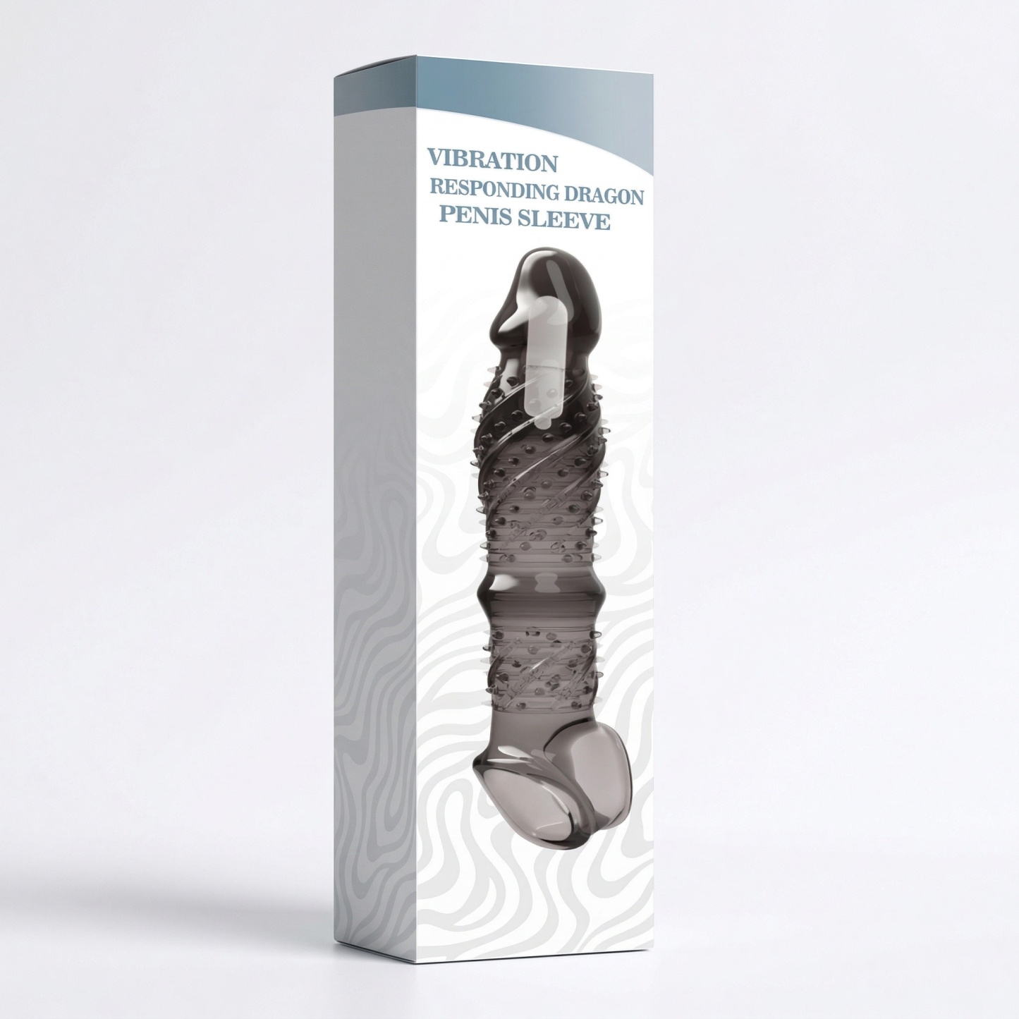 Stretchy Vibrating Spike Sleeve - Transparent Black - image 3