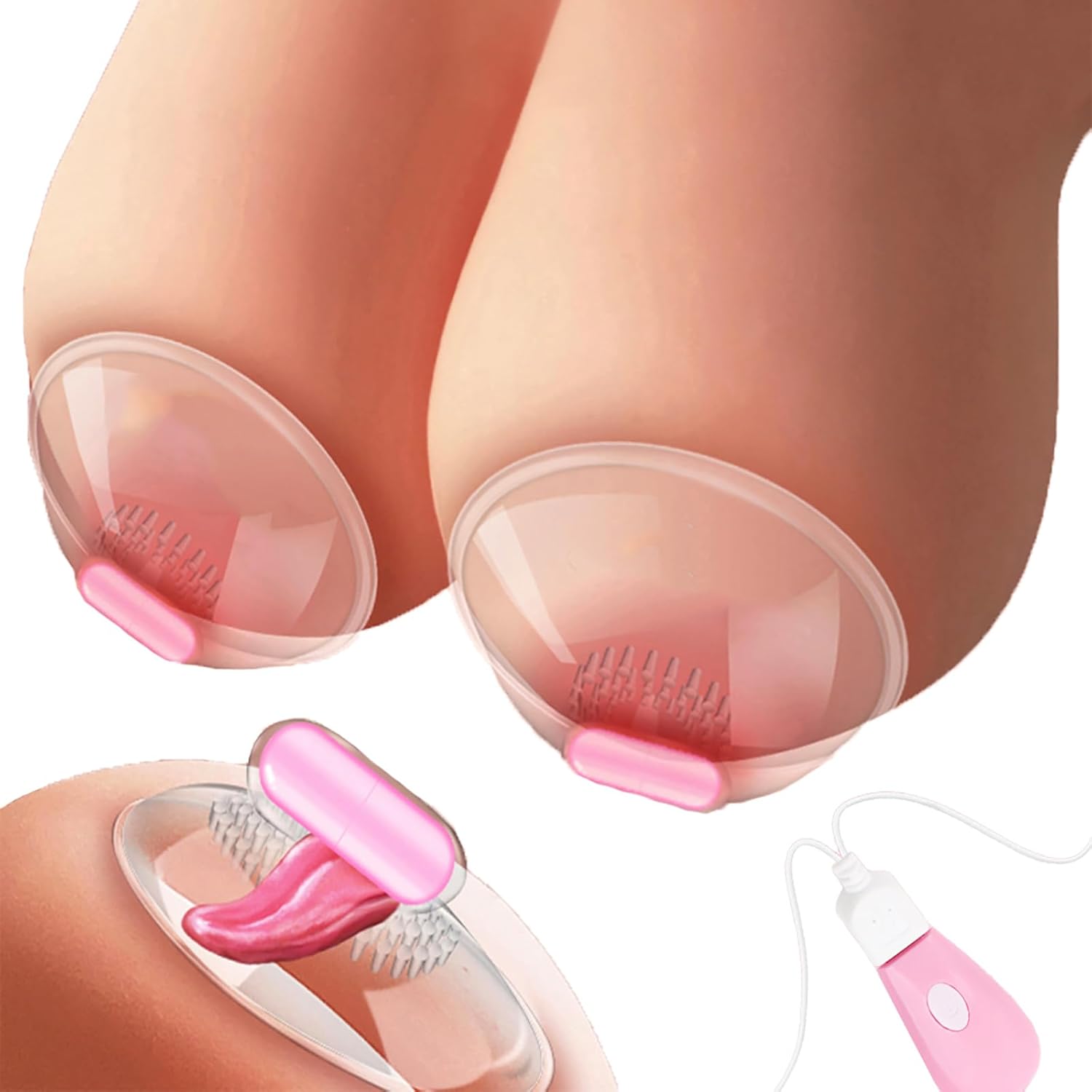 All-in-One Nipple Clamp & Clitoral Vibrator – 3-in-1 Stimulation