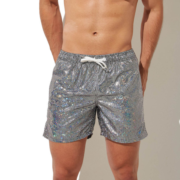 Men Shorts Wet Look Beach Pants - image 15