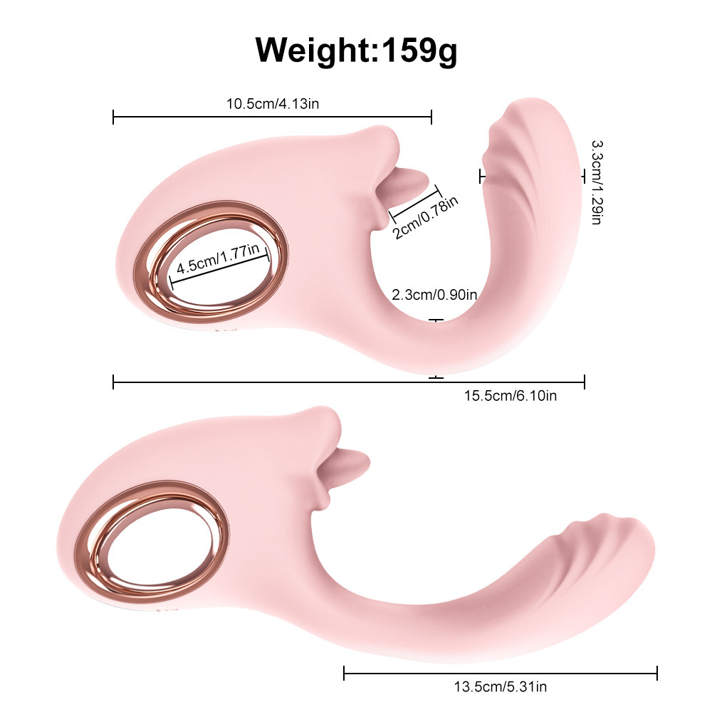 Luxelick 6.1'' Dual Motor Tongue Vibe Licking Vibrator-WeLovePlugs