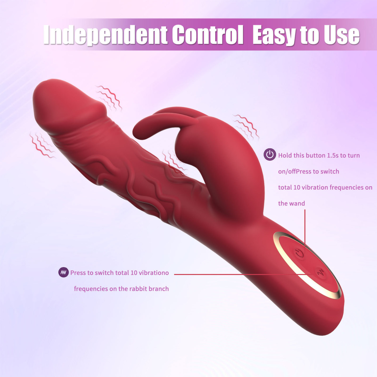 10-Mode Silicone Dual-Stimulation Rabbit Vibrator-WeLovePlugs