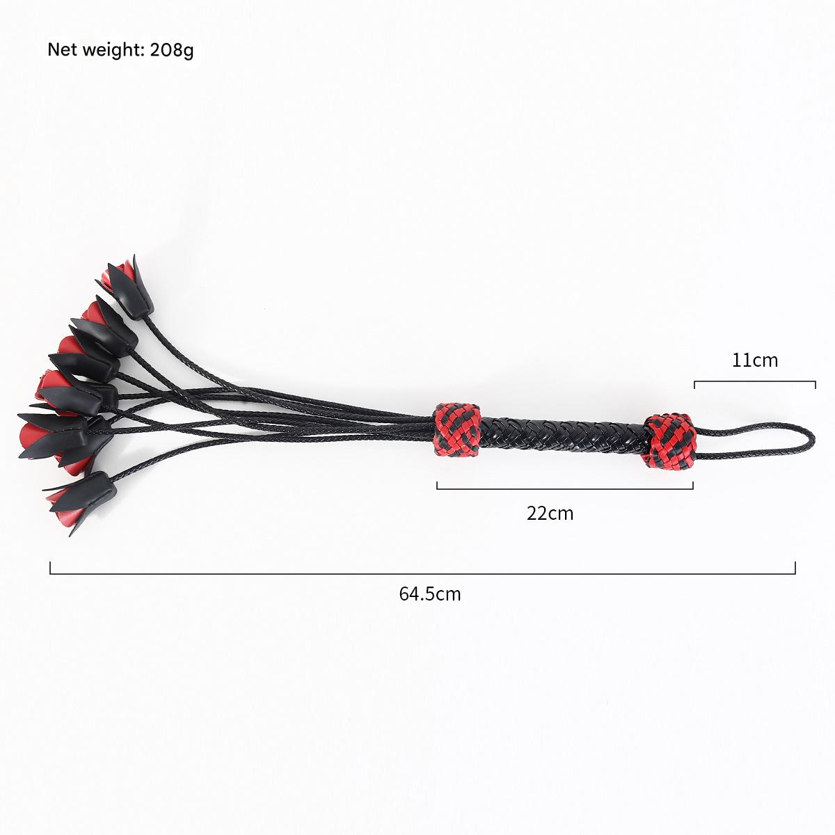 Handcrafted Leather BDSM Rose Whip-WeLovePlugs