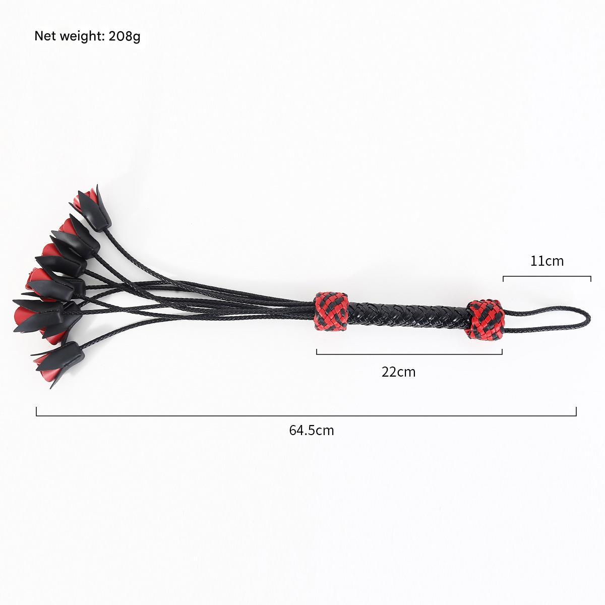 Handcrafted Leather BDSM Rose Whip-WeLovePlugs