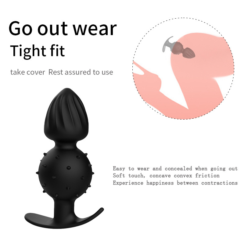 Ribbed Anal Trainer Plug with Built-In Rattle Ball – Wearable and Stimulating Design