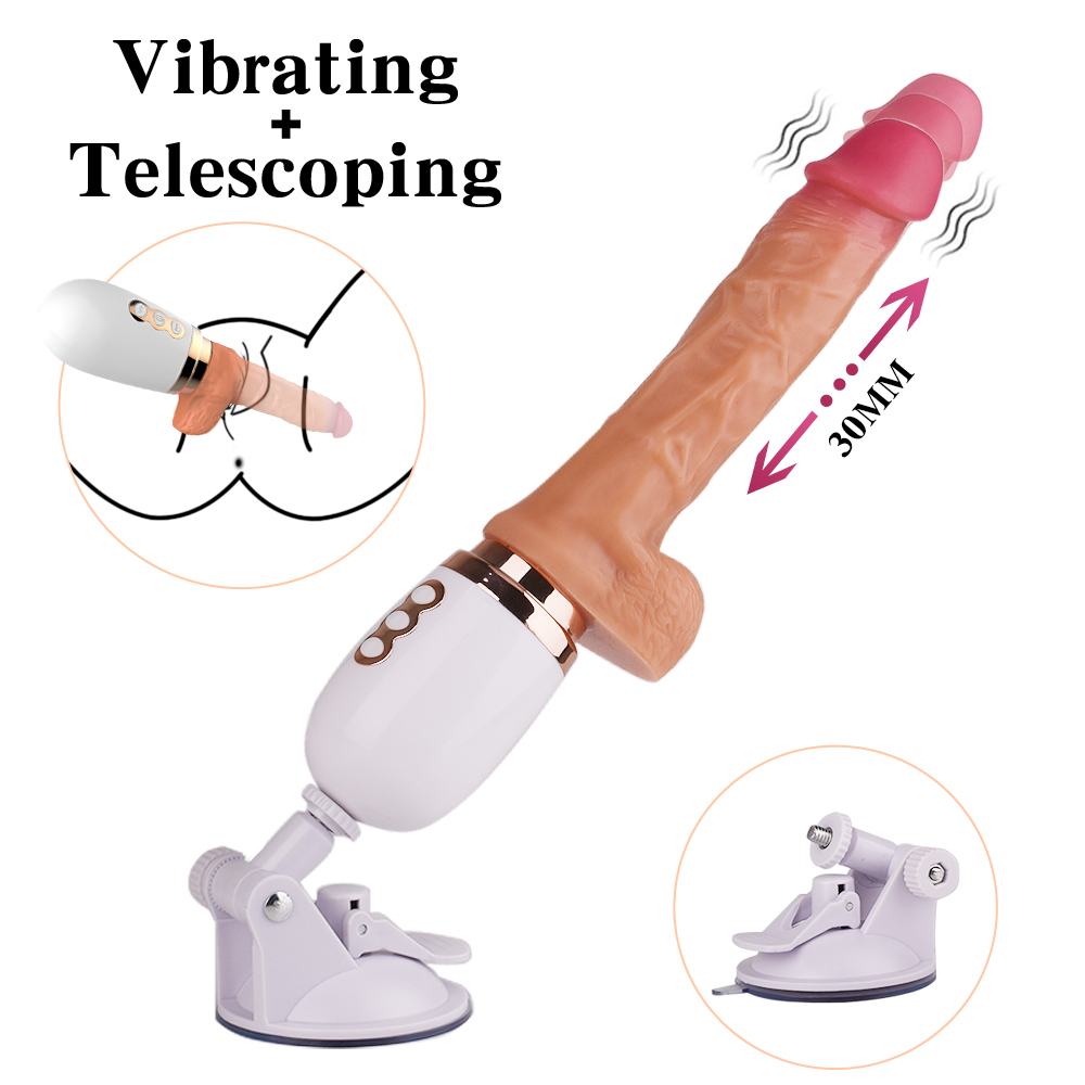 Auto Thrusting Dildo with Remote – 10 Vibration & 3 Pulsation Modes, Hands-Free Fucking Machine-WeLovePlugs