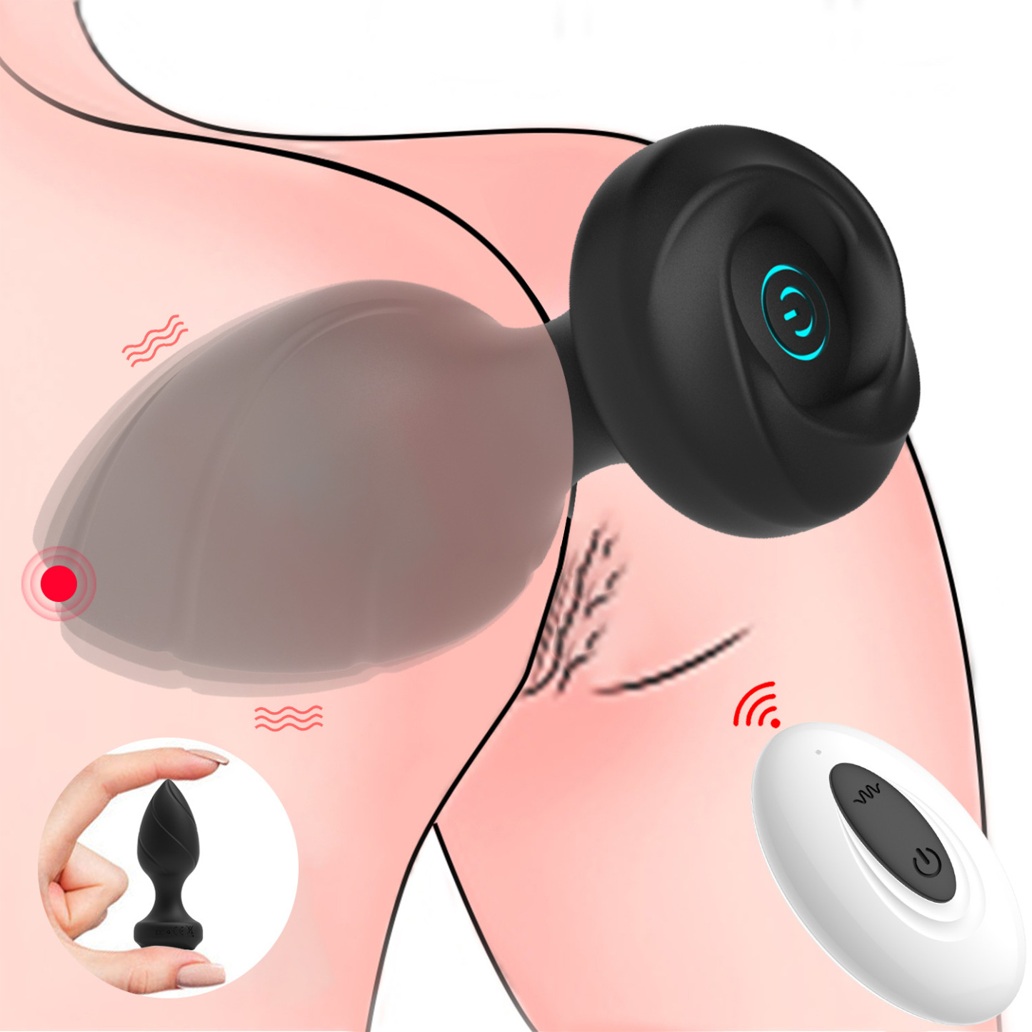 10-Speed Remote Threaded Anal Plug