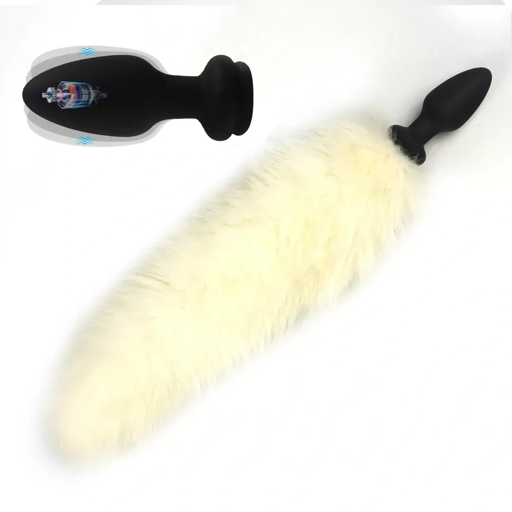 Multicolor Fox Tail Light Up Butt Plug with Remote