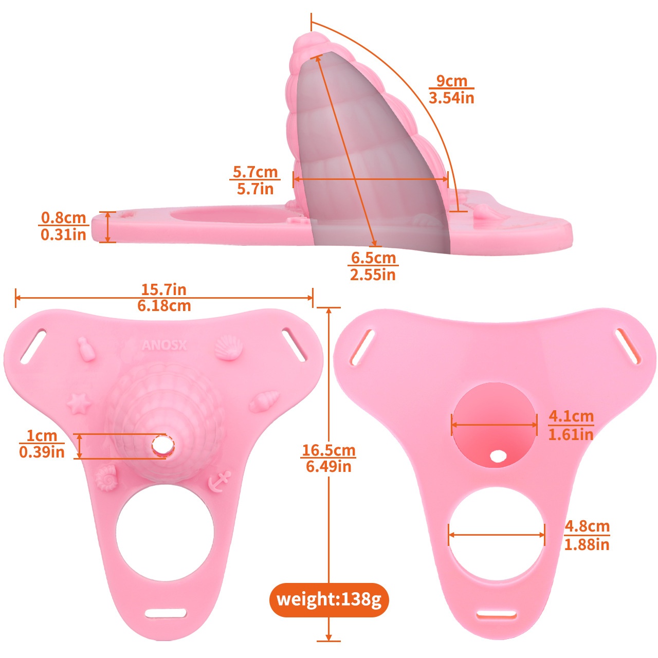 Seashell-inspired Chastity Cage Belt-WeLovePlugs