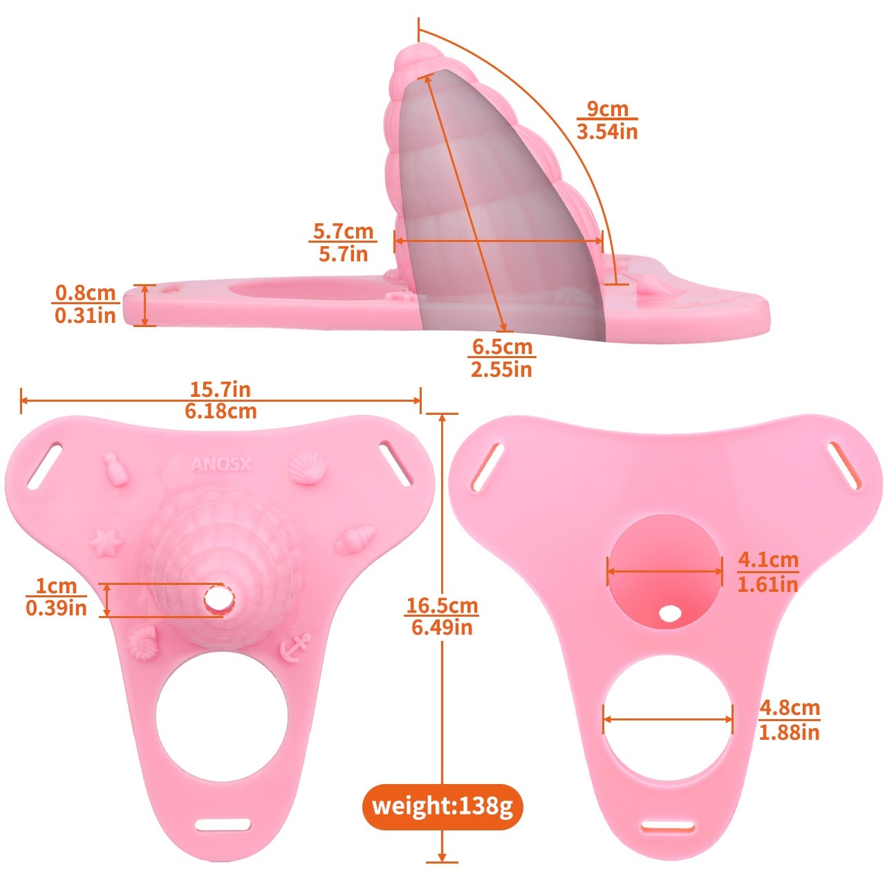 Seashell-inspired Chastity Cage Belt-WeLovePlugs