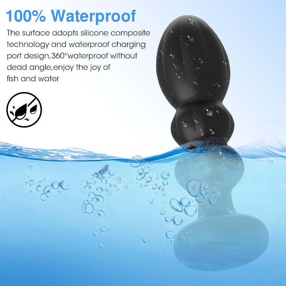 Vibrating Thrusting Silicone Butt Plug -WeLovePlugs