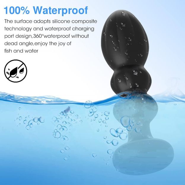 Vibrating Thrusting Silicone Butt Plug -WeLovePlugs