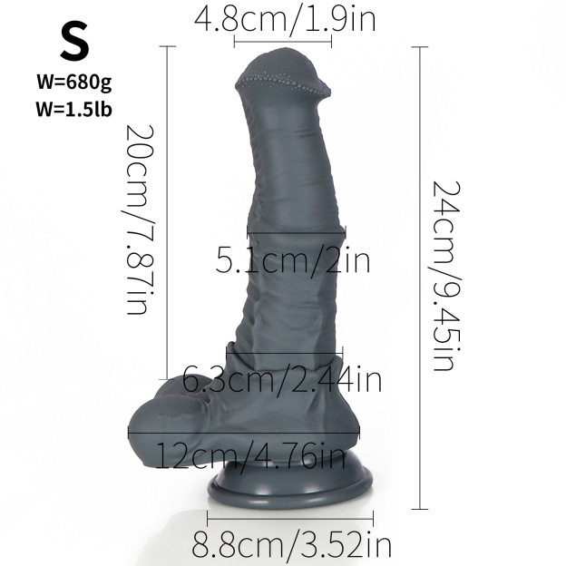 Ultra-Soft Pegasus Gel Black Monster Dildo