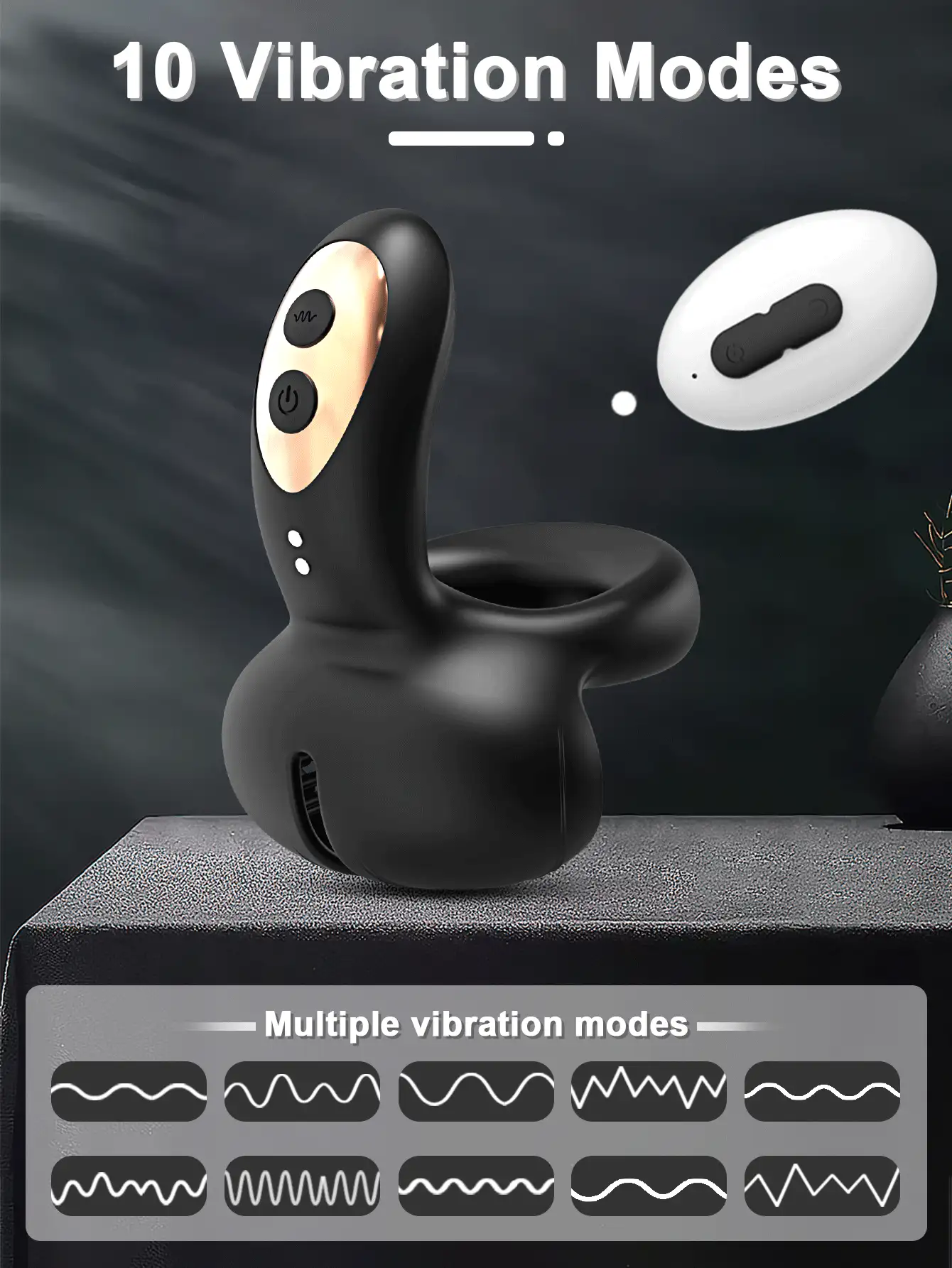 Men's Vibrating Cock Ring with Perineum & Testicle Stimulation-WeLovePlugs