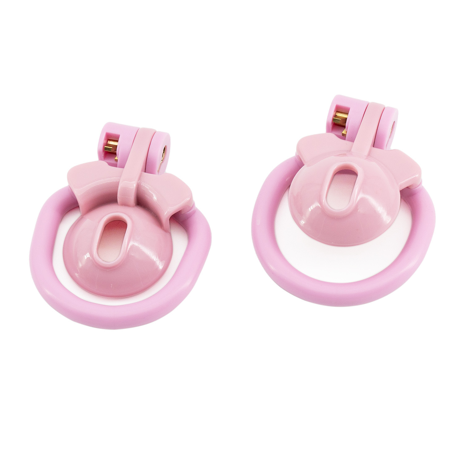 Pink Sissy Chastity Cage with 4 Rings -WeLovePlugs