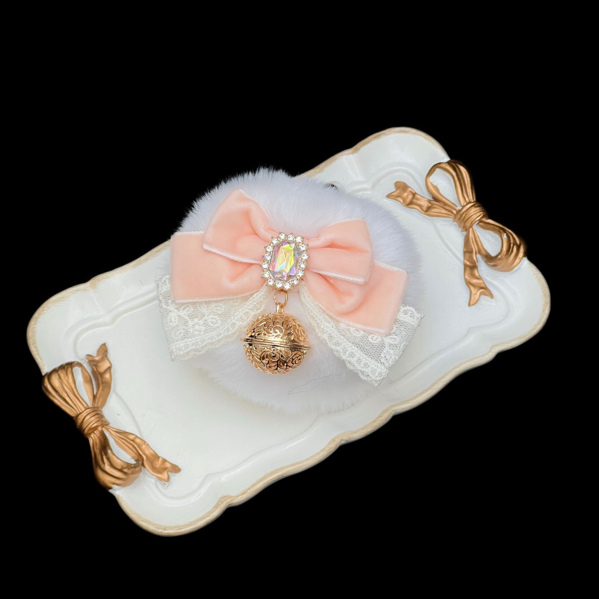 Luxury Bunny Tail Plug Set – 10 cm Plush Tail with Detachable Bow Bell - image 1