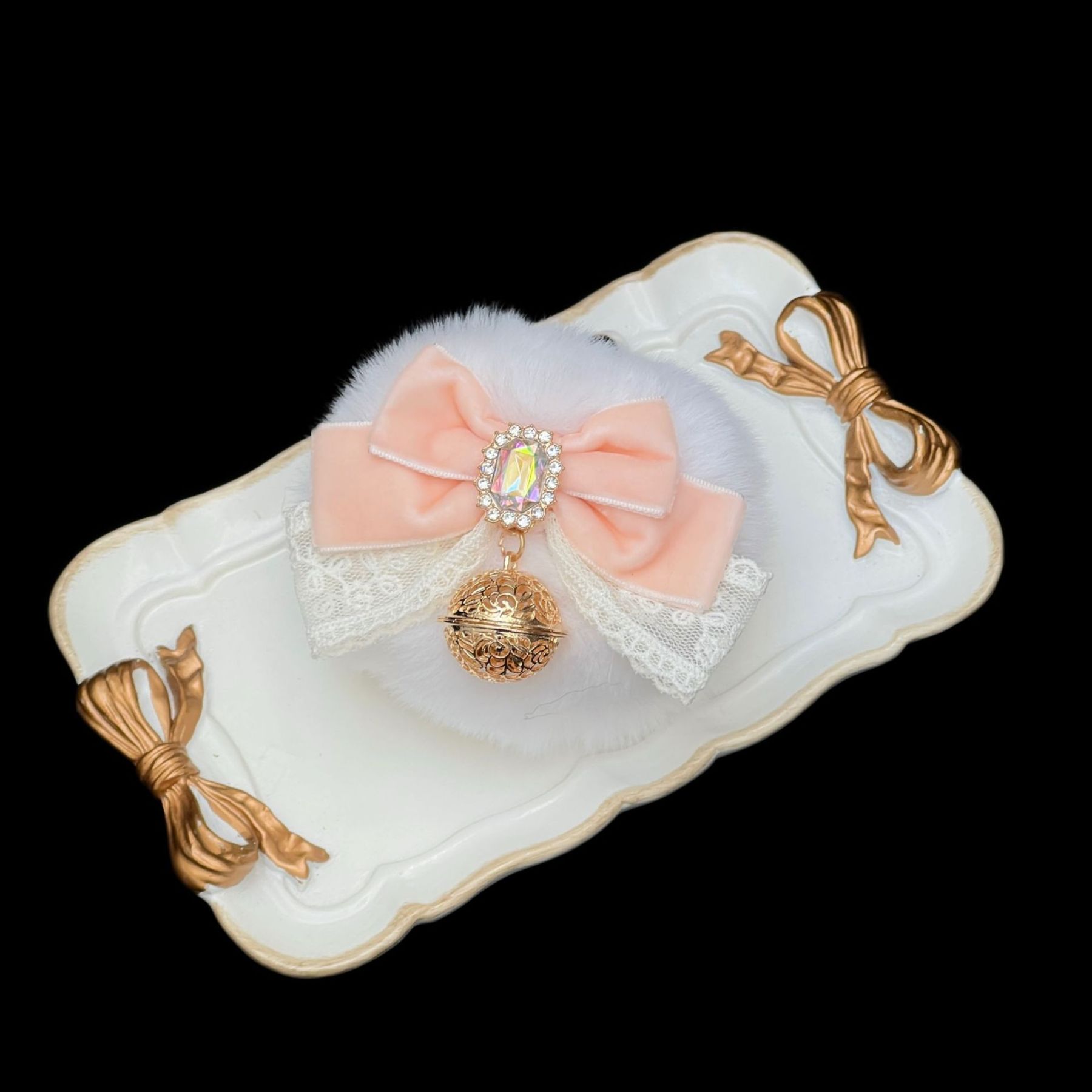 Luxury Bunny Tail Plug Set – 10 cm Plush Tail with Detachable Bow Bell - image 1