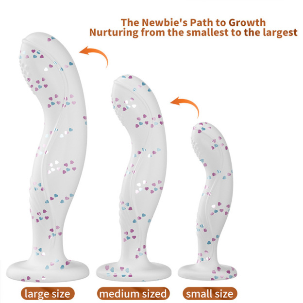 Tri-Color Silicone Butt Plug Dildo-WeLovePlugs