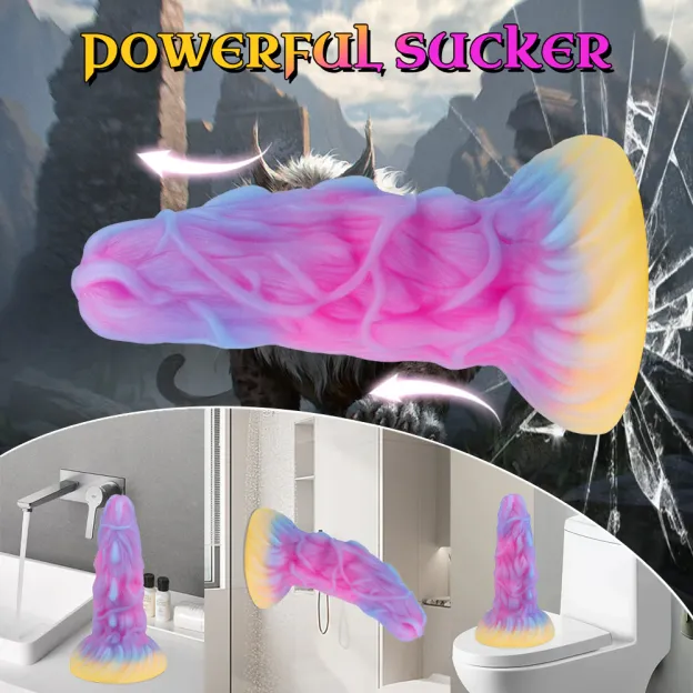 7.08'' Fantasy Monster Dildo with Multi-Texture Design & Glow-in-the-Dark Effect - image 1