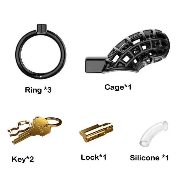 AeroMesh Hollow Chastity Cage - Black - image 5