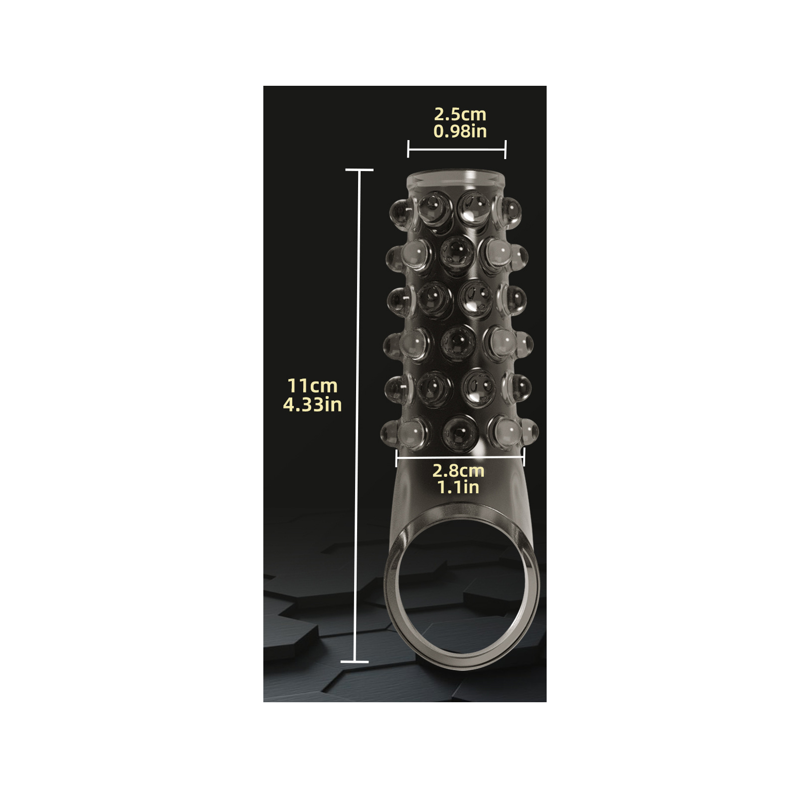 Beaded & Stretchy Bump-Textured Cock Ring for Longer-Lasting Performance-WeLovePlugs