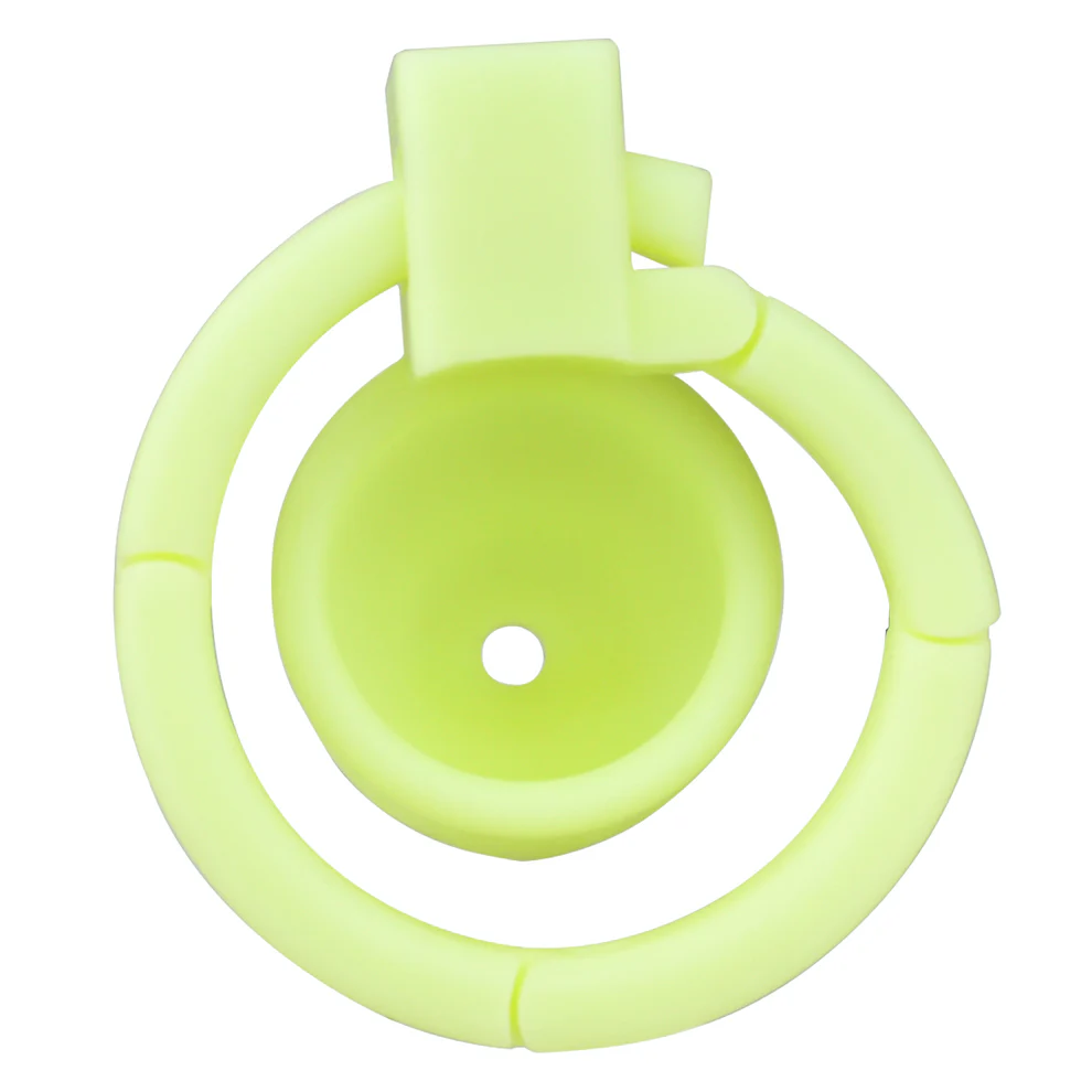 Adjustable Handcuff Resin Chastity Cage with Urethral Cathedral Tube-WeLovePlugs