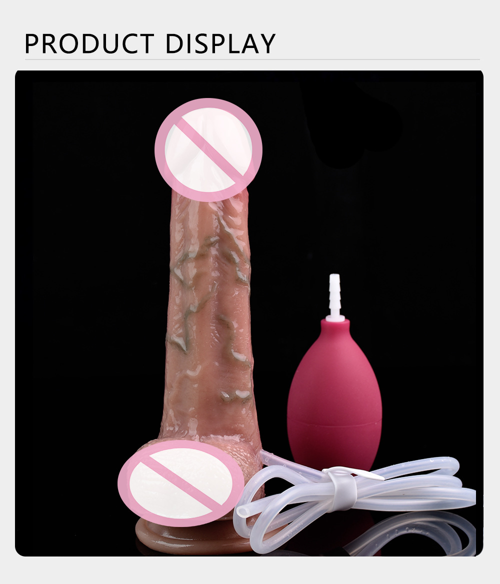 ejaculating vibrating dildo D61 Luxury Remote Control Ejaculating & Vibrating Dildo 8 Inch – Dear  Rabbits Adult Toys main image 0