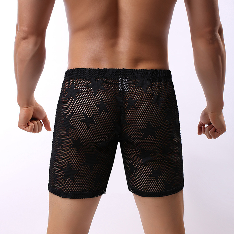 Men's Sexy Mesh See Through Shorts - image 1