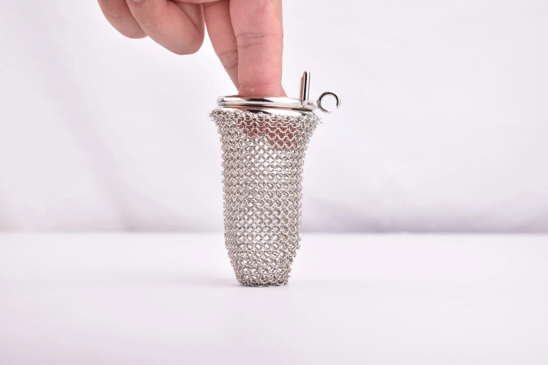 Chain Mail Plating Chastity Cage -WeLovePlugs