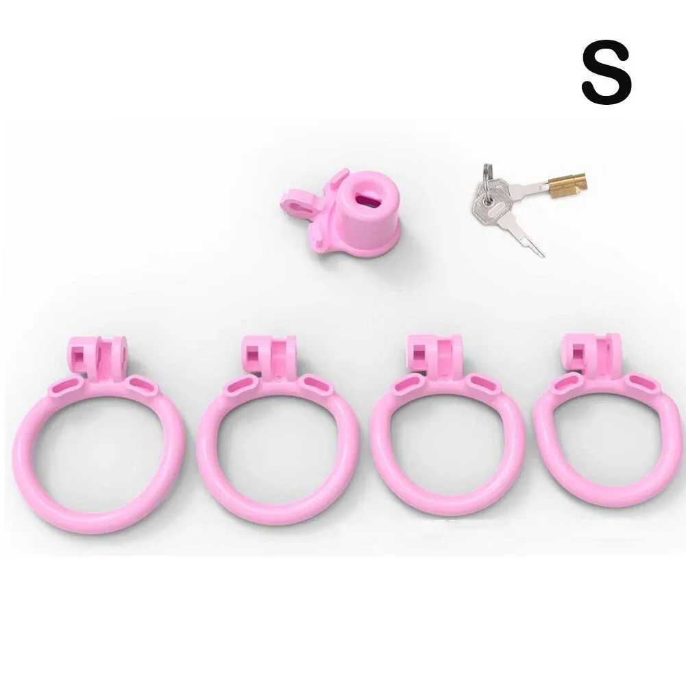 Narrow Sissy Chastity Cage With 4 Sizes Rings And Invisible Lock-WeLovePlugs