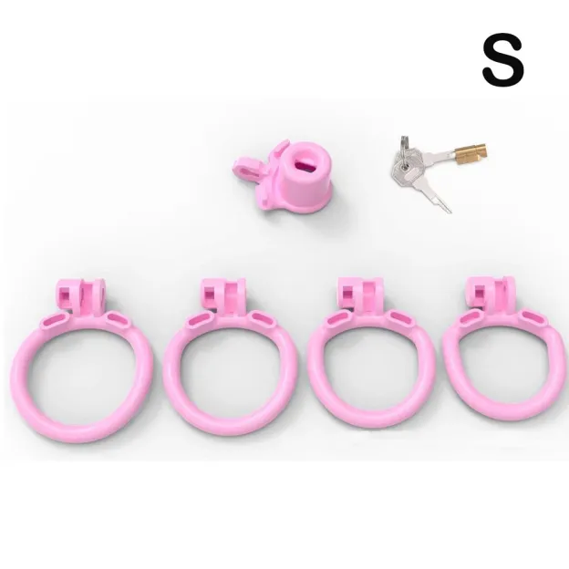 Narrow Sissy Chastity Cage With 4 Sizes Rings And Invisible Lock-WeLovePlugs