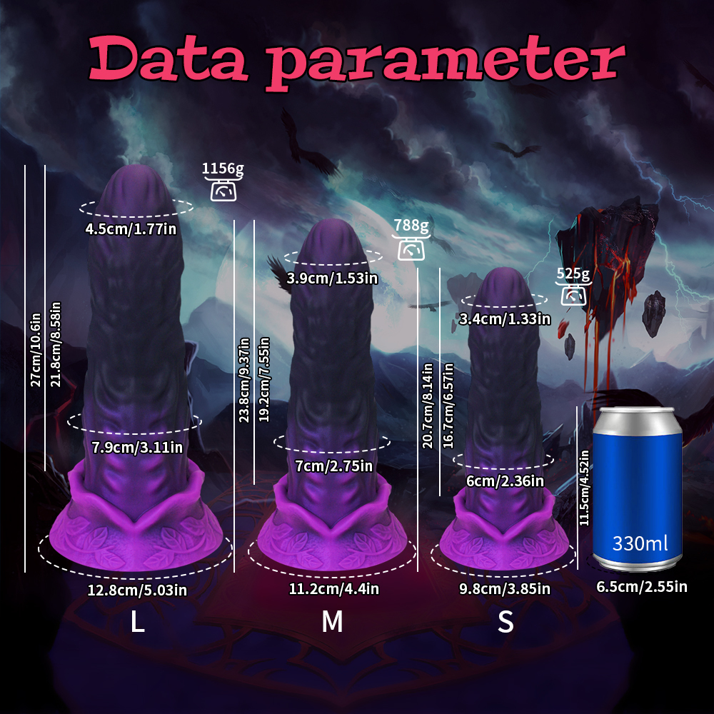 Amethyst Behemoth Triple Dominance Monster Dildo