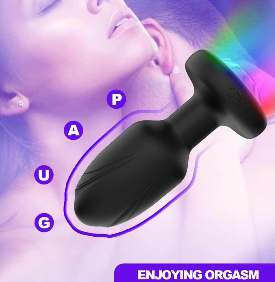 Light Up Vibrating 360° Rotating Butt Plug -WeLovePlugs