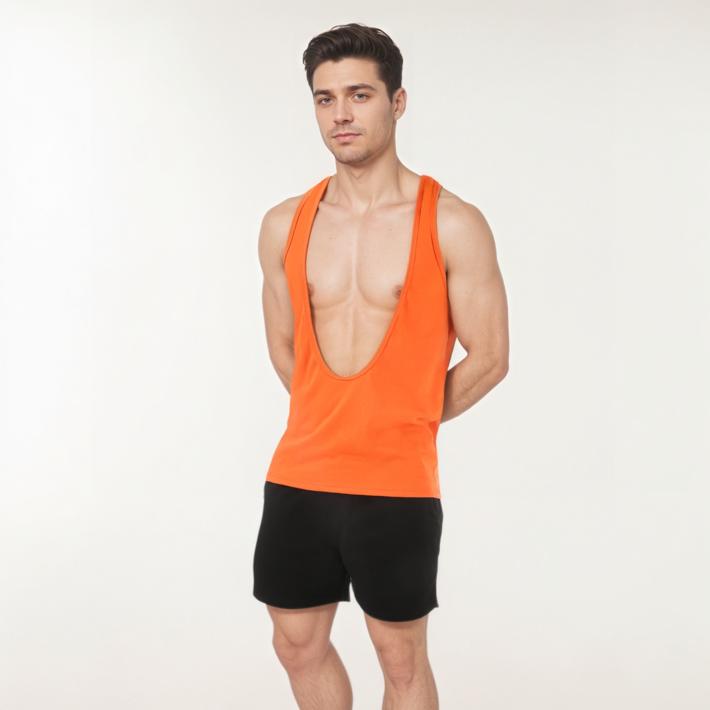 Man Deep V-neck Sexy Sleeveless Tops - image 7