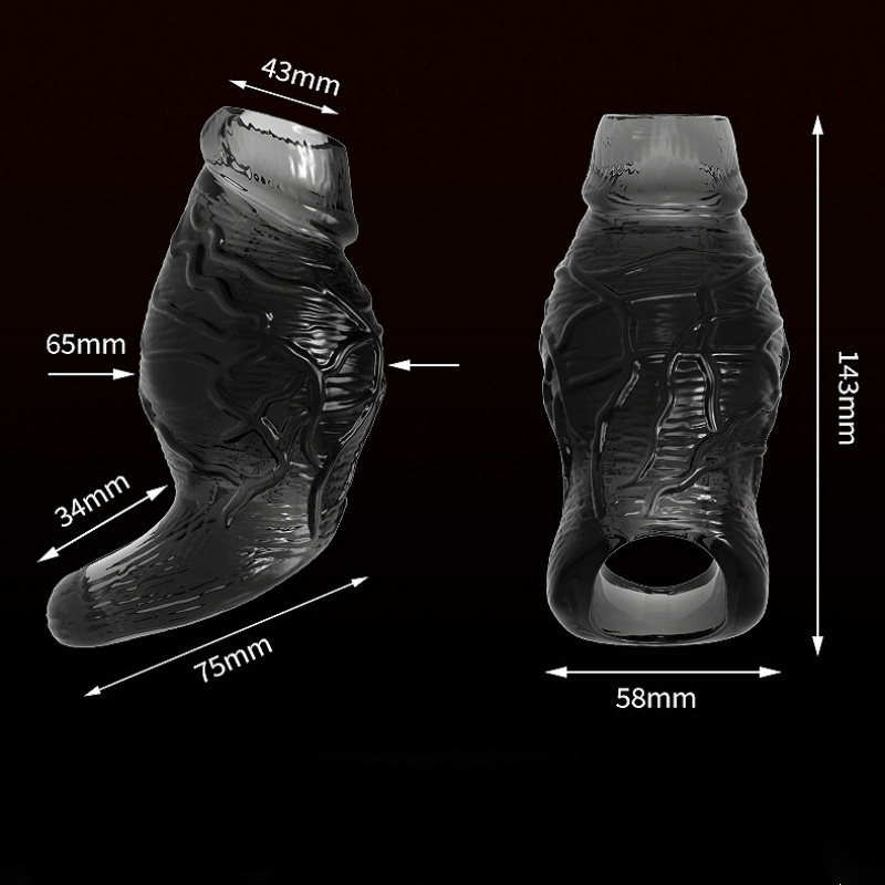 Punch-Style Studded Open-Head Penis Sleeve - image 3