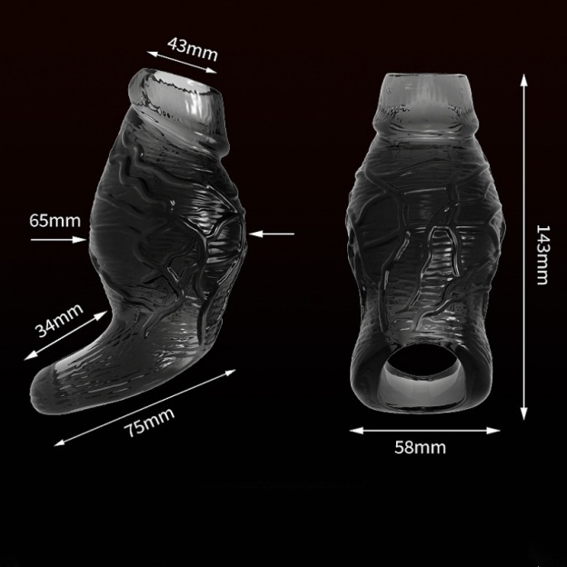 Punch-Style Studded Open-Head Penis Sleeve - image 3